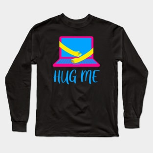 Hug Me Unicorn Colors Print Long Sleeve T-Shirt